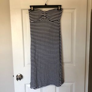 Strapless Striped Dress